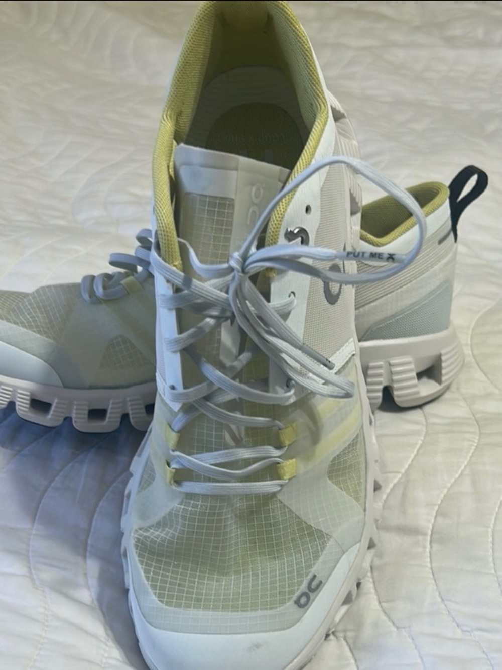 ON Cloud White and Yellow Sneakers Size 7